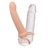 CALEXOTICS - MAXX DOUBLE PÉNÉTRATEUR NERVURÉ 10 VIBRATIONS FLESH