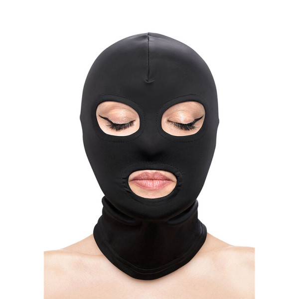 NS NOVELTIES - FETISH  FASHION CAGOULE YEUX ET BOUCHE NYLON NOIR