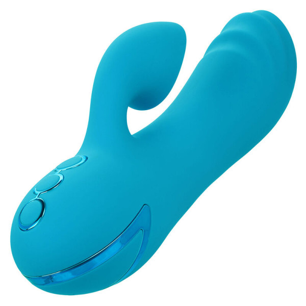 CALEXOTICS - SUNSET BEACH SEDUCER VIBRATEUR  STIMULATEUR 10 FONCTIONS BLEU