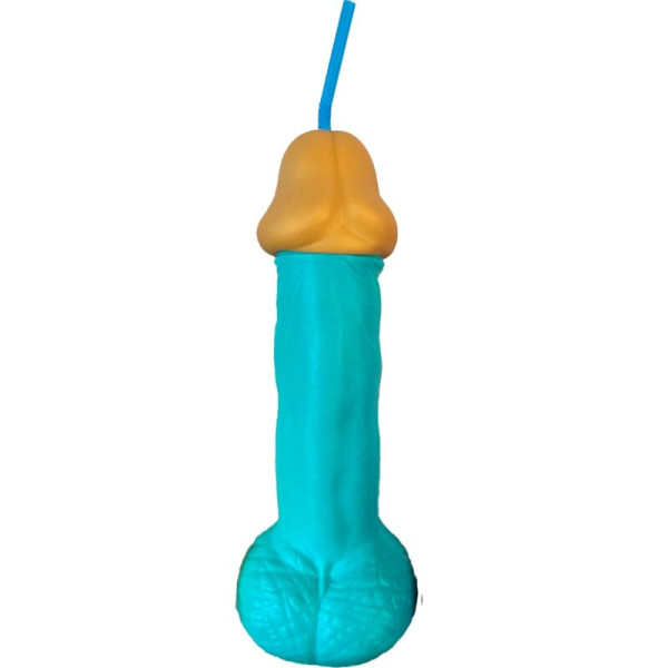 DIABLO PICANTE - VASO PENE PLASTICO AZUL