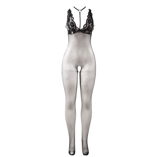 SUBBLIME - 951993 BODYSTOCKING RÉSILLE TRANSPARENTE NOIRE SANS FOURRURE TAILLE UNIQUE