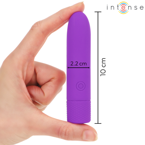 INTENSE - SYMONE BULLET VIBRANT RECHARGEABLE USB 8 VIBRATIONS VIOLET 10 X 2,2 CM