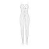 SUBBLIME - 951740 BODYSTOCKING RESILLE BLANCHE ENTREJAMBE AVEC NOEUDS TAILLE UNIQUE