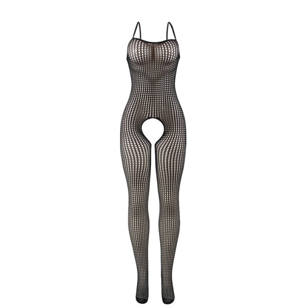 SUBBLIME - 951726 BODYSTOCKING NOIR EN RÉSILLE ÉLASTIQUE SANS FOURRURE TAILLE UNIQUE