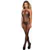 SUBBLIME - 951979 BODYSTOCKING RÉSEILLE AVEC HAUT LICOU NOIR TAILLE UNIQUE