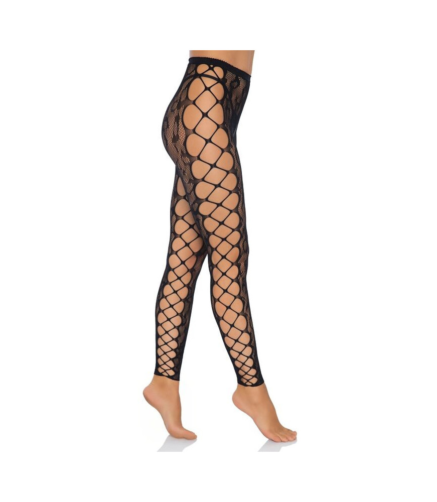 Collants érotiques à motifs léopards sans entrejambe - Leg avenue